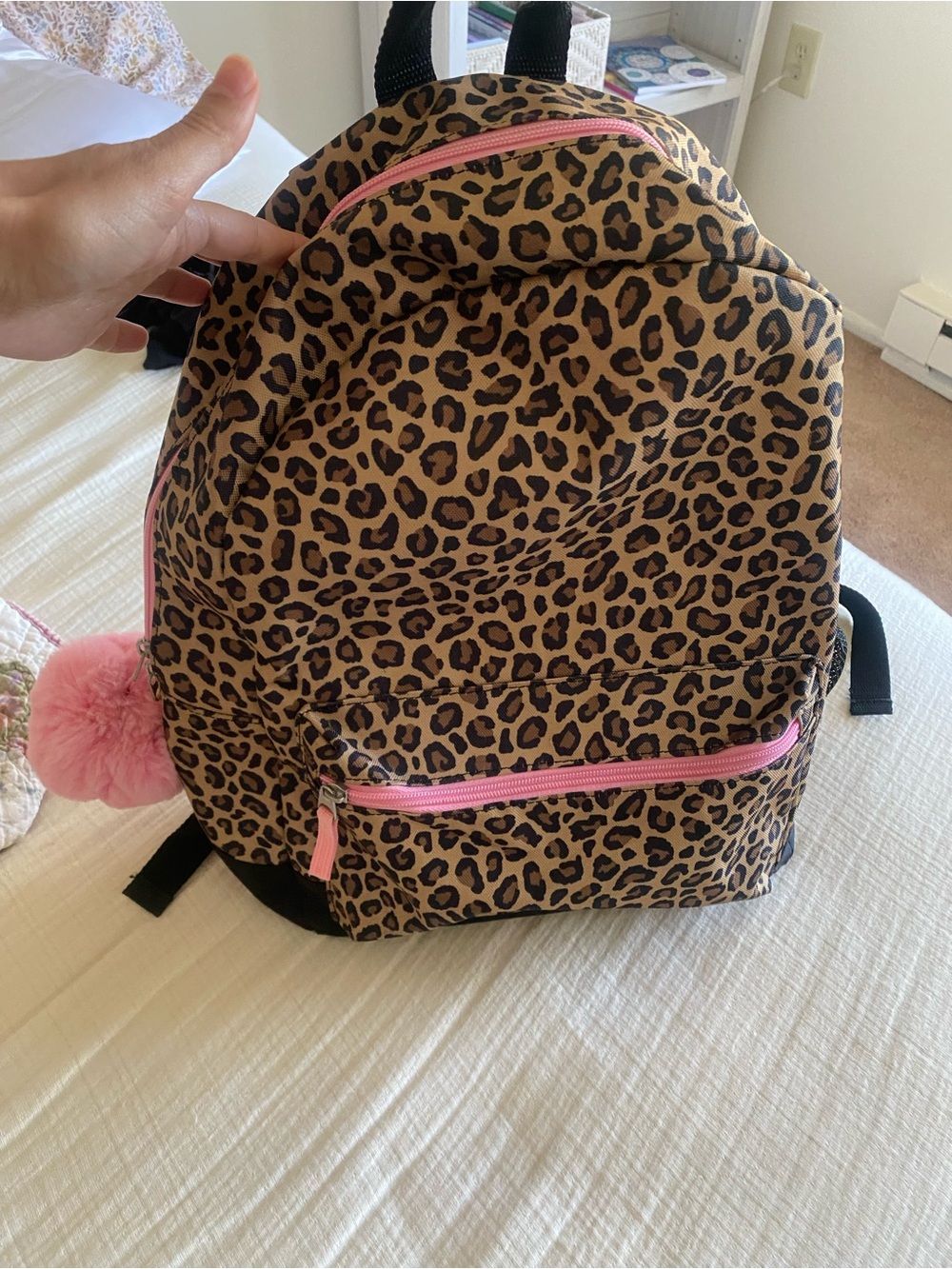 Cheetah print backpack